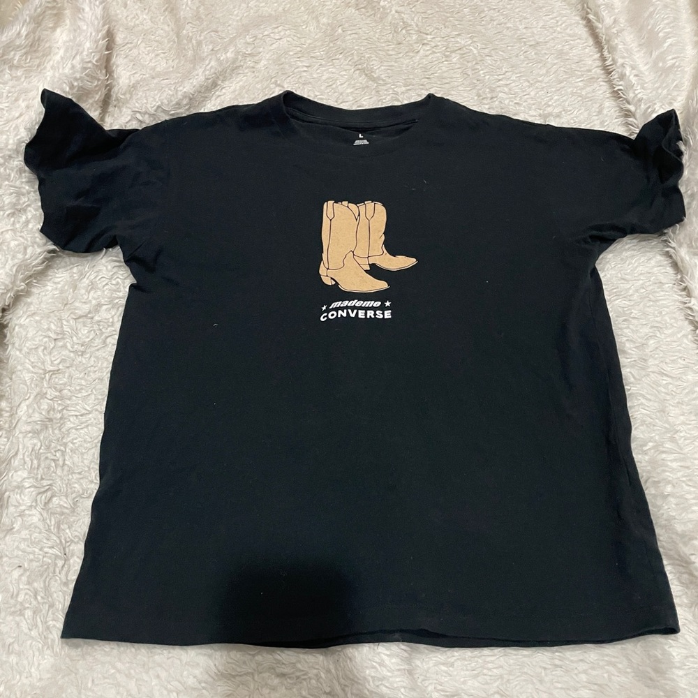 Converse cowboy boots black t shirts